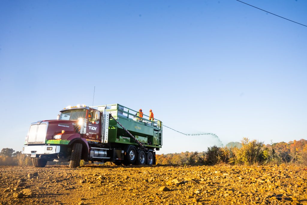 Erosion control and hydroseeding services provided by Tidy Services