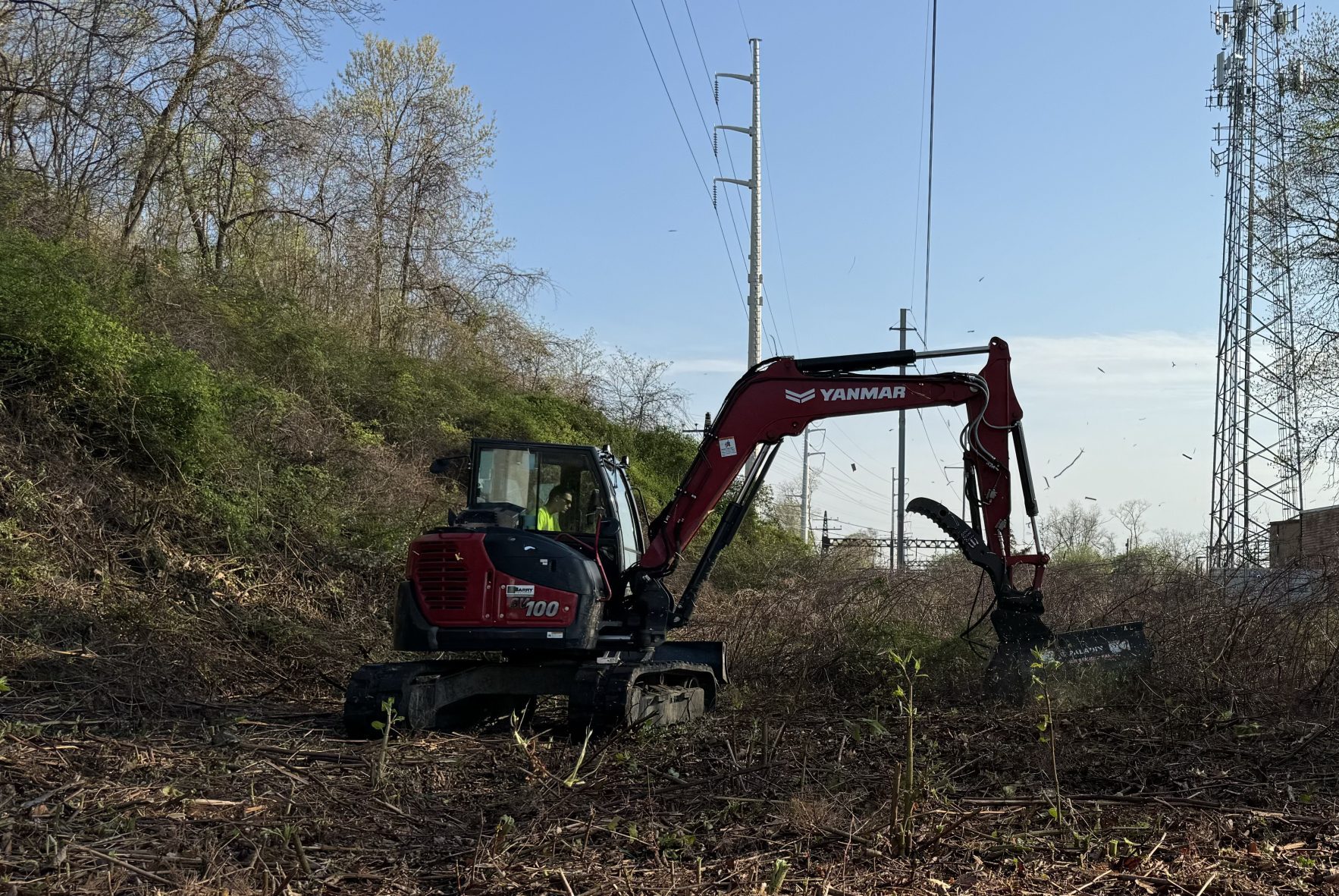 Heavy equipment in use during a Tidy Services job site project